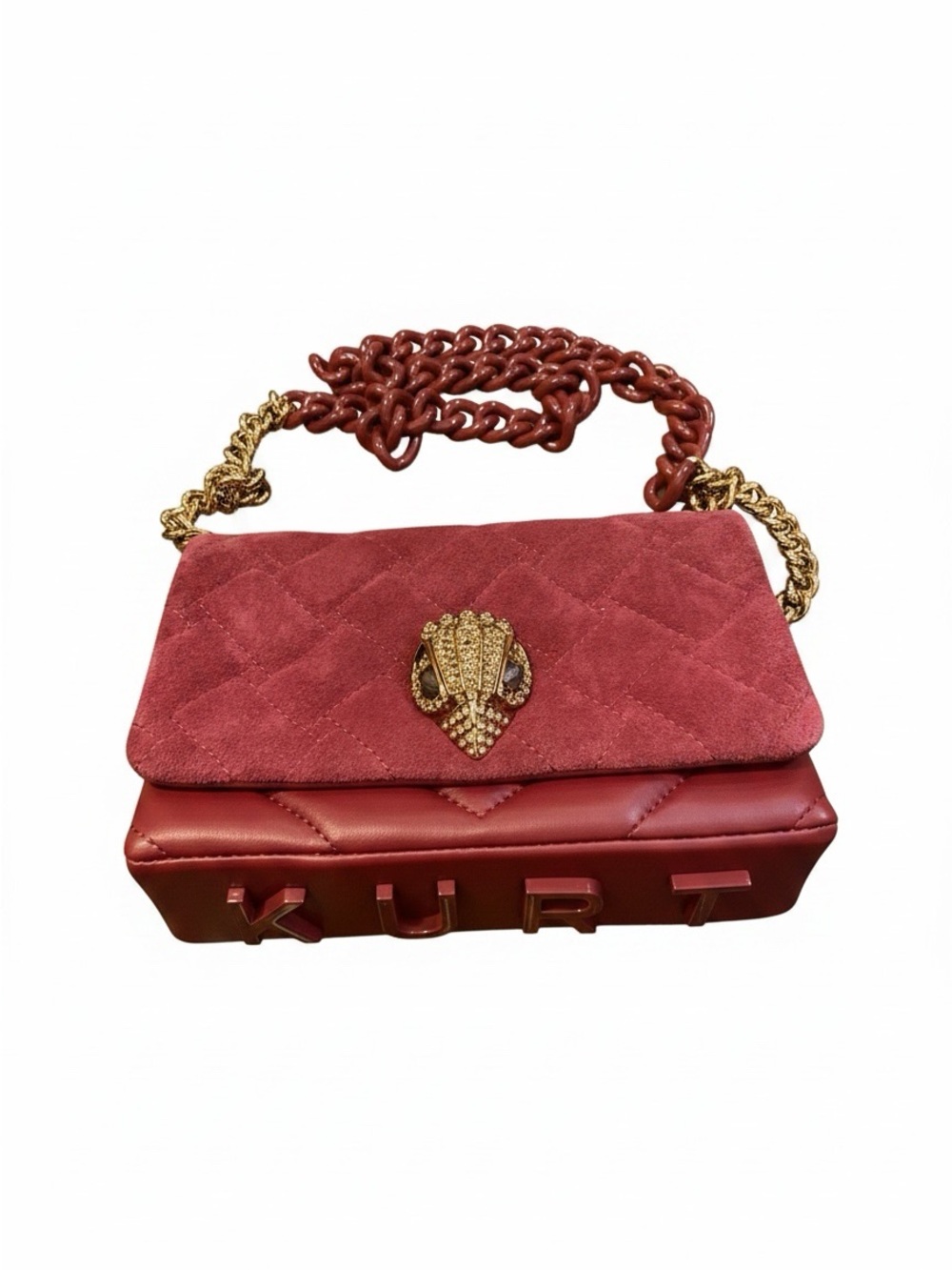 Kurt Geiger Kensington Rose Quilted Crossbody Bag NWT - Picture 3 of 5